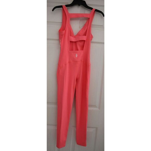 FP Movement OB1745676 Women Sz XS Neon Coral Never Better 1-Piece Jumpsuit - Picture 2 of 13